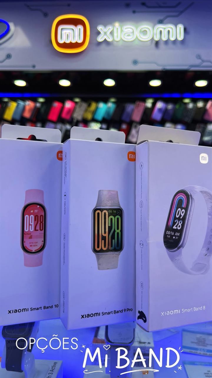 Smartbands Xiaomi em exposição